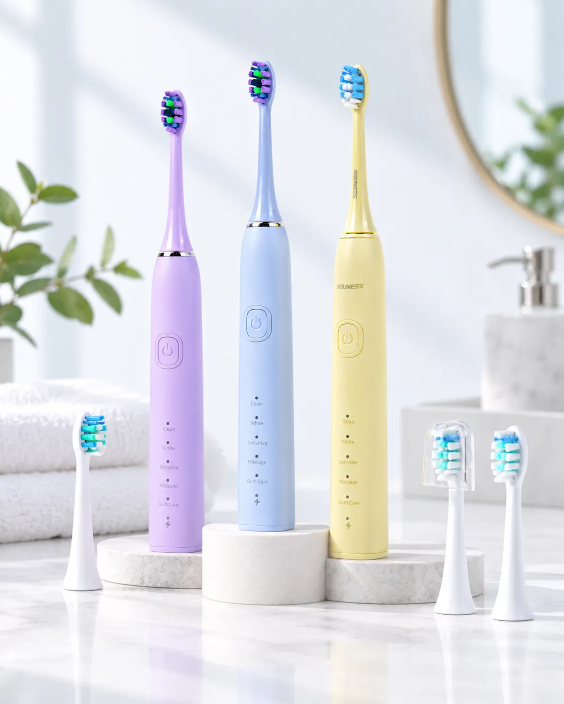 Electric toothbrush OEM ODM product customization with brush head and charging design